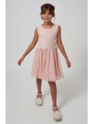 παιδικό φόρεμα mayoral χρώμα: ροζ υλικό 1: 100% πολυεστέρας
υλικό 2: 65% πολυεστέρας, 35% βαμβάκι