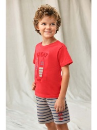 παιδικό βαμβακερό σετ mayoral χρώμα: κόκκινο 100% βαμβάκι