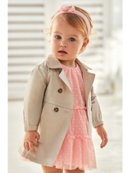 παιδικό παλτό mayoral χρώμα: μπεζ 100% βαμβάκι