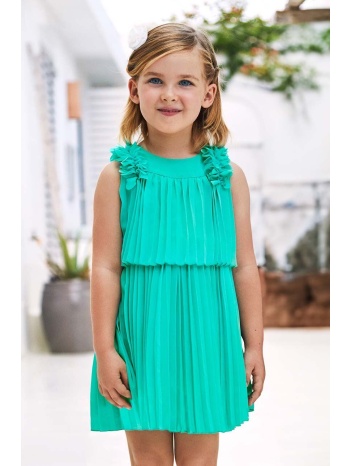παιδικό φόρεμα mayoral χρώμα πράσινο υλικό 1 100%