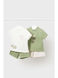 σετ μωρού mayoral newborn 2-pack χρώμα: πράσινο 95% βαμβάκι, 5% σπαντέξ