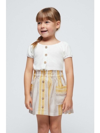 παιδική φούστα mayoral χρώμα κίτρινο 40% λινάρι, 33%