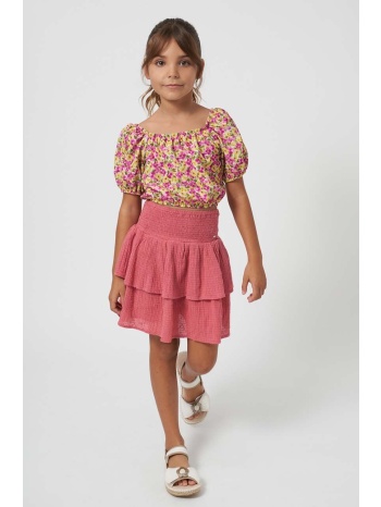 παιδική βαμβακερή φούστα mayoral χρώμα ροζ 100% βαμβάκι