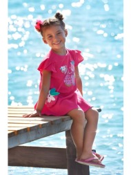 παιδικό βαμβακερό φόρεμα mayoral χρώμα: ροζ 100% βαμβάκι