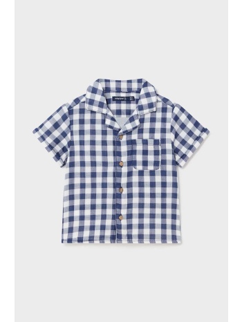 μωρό βαμβακερό πουκάμισο mayoral χρώμα ναυτικό μπλε 100%