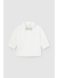 μωρό βαμβακερό πουκάμισο mayoral newborn χρώμα: μπεζ 100% βαμβάκι