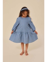 παιδικό βαμβακερό φόρεμα konges sløjd 98% οργανικό βαμβάκι, 2% σπαντέξ