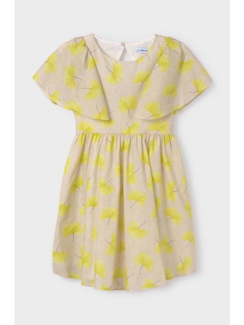 παιδικό βαμβακερό φόρεμα mayoral χρώμα κίτρινο κύριο