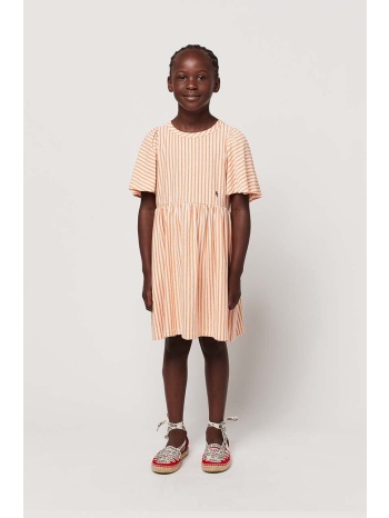 παιδικό βαμβακερό φόρεμα bobo choses χρώμα πορτοκαλί 50%