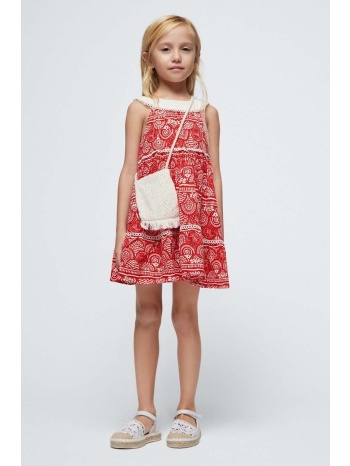 παιδικό φόρεμα mayoral χρώμα κόκκινο κύριο υλικό 96%