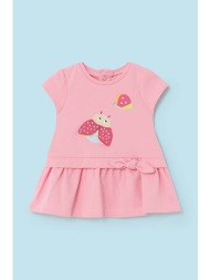 φόρεμα μωρού mayoral newborn χρώμα: ροζ 95% βαμβάκι, 5% σπαντέξ