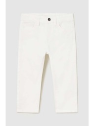 βρεφικό παντελόνι mayoral slim fit χρώμα: άσπρο 98% βαμβάκι, 2% σπαντέξ