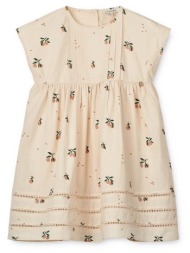 παιδικό βαμβακερό φόρεμα liewood gudrun printed dress χρώμα: ροζ 100% οργανικό βαμβάκι