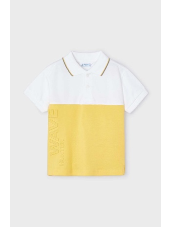 παιδικά βαμβακερά μπλουζάκια πόλο mayoral χρώμα κίτρινο
