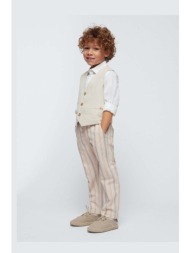 παιδικό παντελόνι mayoral χρώμα: μπεζ 92% βαμβάκι, 8% λινάρι