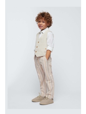 παιδικό παντελόνι mayoral χρώμα μπεζ 92% βαμβάκι, 8% λινάρι