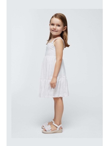 παιδικό φόρεμα mayoral χρώμα άσπρο κύριο υλικό 98%
