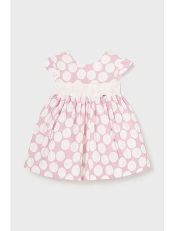 φόρεμα μωρού mayoral χρώμα ροζ υλικό 1 98% βαμβάκι, 2%