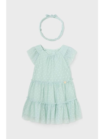φόρεμα μωρού mayoral χρώμα τιρκουάζ υλικό 1 100%
