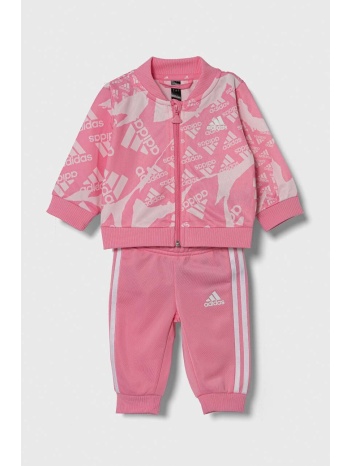 βρεφική φόρμα adidas χρώμα ροζ 100% πολυεστέρας