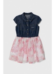 παιδικό φόρεμα guess χρώμα: ροζ υλικό 1: 95% βαμβάκι, 5% σπαντέξ
υλικό 2: 100% lyocell
υλικό 3: 100%