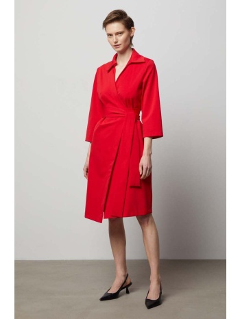 φόρεμα answear lab χρώμα κόκκινο 56% βαμβάκι, 37%