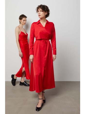 φόρεμα answear lab χρώμα κόκκινο 100% πολυεστέρας