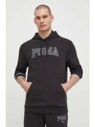 μπλούζα puma χρώμα: μαύρο, με κουκούλα κύριο υλικό: 68% βαμβάκι, 32% πολυεστέρας
φόδρα κουκούλας: 10