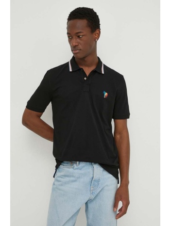 πόλο ps paul smith χρώμα μαύρο 94% βαμβάκι, 6% σπαντέξ