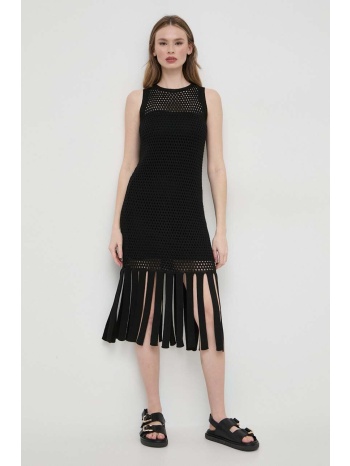 φόρεμα marella χρώμα μαύρο κύριο υλικό 82% βισκόζη, 18%