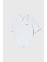 παιδικό πουκάμισο πόλο columbia columbia hike polo χρώμα: άσπρο 100% πολυεστέρας