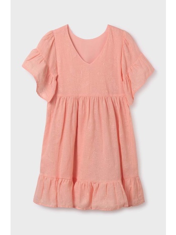 παιδικό φόρεμα mayoral χρώμα ροζ κύριο υλικό 100%