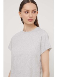 βαμβακερό μπλουζάκι abercrombie & fitch γυναικεία, χρώμα: γκρι 100% βαμβάκι