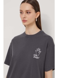 βαμβακερό μπλουζάκι abercrombie & fitch γυναικεία, χρώμα: μαύρο 100% βαμβάκι