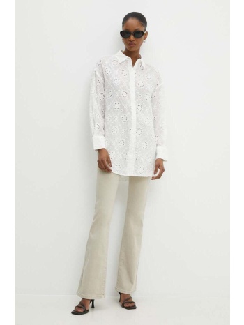 πουκάμισο answear lab χρώμα άσπρο 65% βαμβάκι, 35%