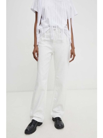 τζιν παντελόνι answear lab χρώμα άσπρο 98% βαμβάκι, 2%