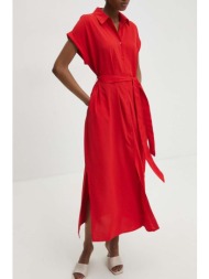 φόρεμα answear lab χρώμα: κόκκινο 100% πολυεστέρας