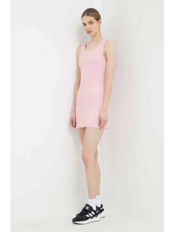 φόρεμα guess χρώμα ροζ 93% βισκόζη, 7% σπαντέξ