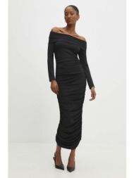 φόρεμα answear lab χρώμα: μαύρο 95% πολυεστέρας, 5% σπαντέξ