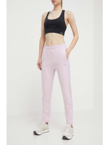 παντελόνι προπόνησης puma evostripe χρώμα ροζ, 677880