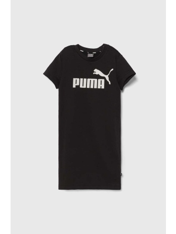 παιδικό φόρεμα puma ess+ logo dress tr g χρώμα μαύρο κύριο