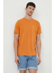βαμβακερό μπλουζάκι lindbergh ανδρικά, χρώμα: πορτοκαλί 100% βαμβάκι