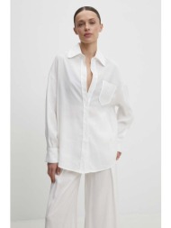 πουκάμισο answear lab χρώμα: άσπρο 80% βισκόζη, 20% βαμβάκι