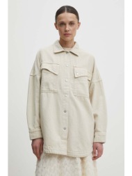 τζιν πουκάμισο answear lab χρώμα: μπεζ 100% βαμβάκι