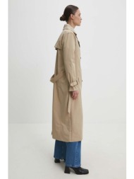 παλτό answear lab χρώμα: μπεζ 100% πολυεστέρας