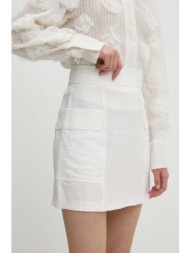 φούστα answear lab χρώμα: άσπρο 88% βισκόζη, 12% πολυεστέρας