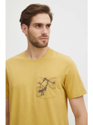 βαμβακερό μπλουζάκι medicine ανδρικά, χρώμα: κίτρινο 95% βαμβάκι, 5% σπαντέξ