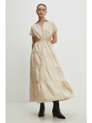 φόρεμα answear lab χρώμα: μπεζ 80% βαμβάκι, 20% πολυεστέρας