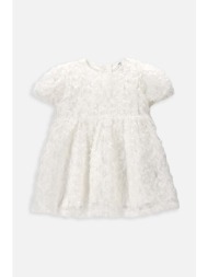 φόρεμα μωρού coccodrillo χρώμα: μπεζ 100% πολυεστέρας