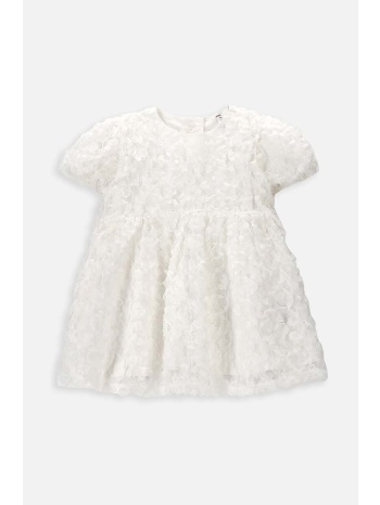 φόρεμα μωρού coccodrillo χρώμα μπεζ 100% πολυεστέρας